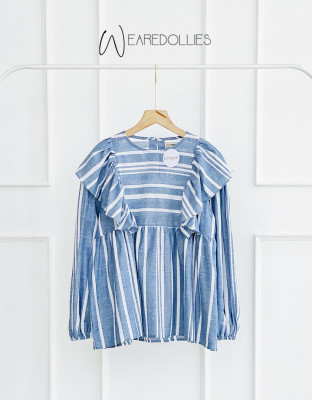 ADELIA STRIPES BLOUSE / ATASAN RUFFLE