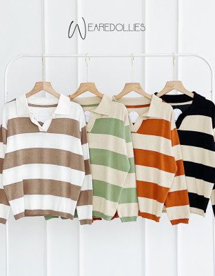 AGASTA STRIPES TOP / ATASAN STRIPES KERAH