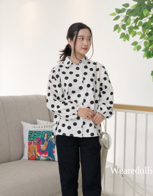 ALCA POLKA SHIRT / KEMEJA POLKA WANITA