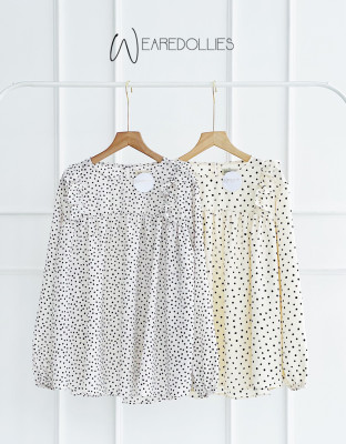 ALENA POLKA  TOP / ATASAN BLOUSE RUFFLE