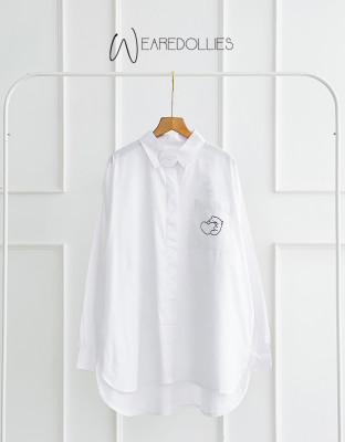 ALYA WHITE SHIRT / KEMEJA OVERSIZE