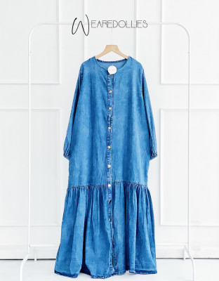 ANJULI LONG DRESS / DRESS DENIM