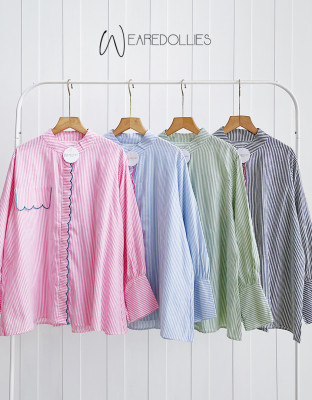 ARMIA SHIRT / KEMEJA STRIPES MIX NECI