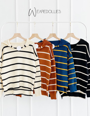 ARSYLA KNIT TOP / CARDIGAN STRIPES