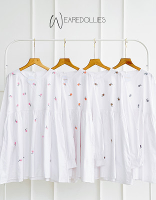 CAFELA WHITE TOP / BLOUSE PUTIH BORDIR