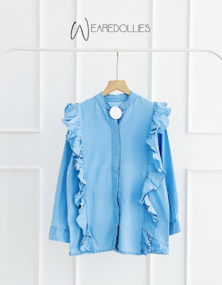 CAMILLE RUFFLE TOP / ATASAN DENIM RUFFLE