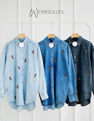 CANIE DENIM SHIRT / KEMEJA DENIM MICKEY