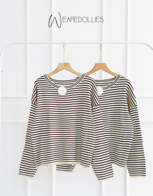 CASIA STRIPES BLOUSE / ATASAN GARIS WANITA