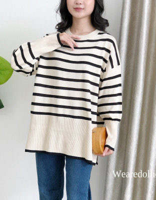 CATRINA STRIPES TOP / KNIT STRIPES PREMIUM