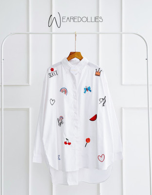 CIVANA WHITE SHIRT / KEMEJA PUTIH OVERSIZE