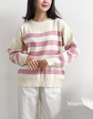 CLASSIA KNIT SWEATER / SWEATER KNIT STRIPES