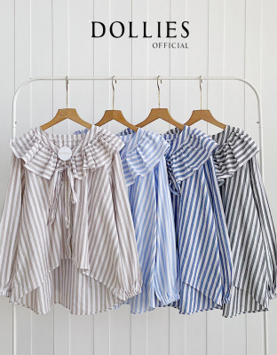 DELYLA SHIRT / KEMEJA SALUR KERAH SAILOR