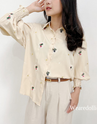 DONA SHIRT / ATASAN KEMEJA BORDIR IMPORT