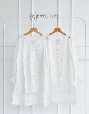 ERRINA WHITE SHIRT / ATASAN BROKAT