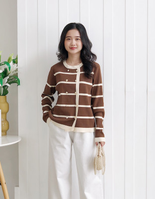 FAHIRA KNIT TOP / ATASAN KNIT DUA KANCING