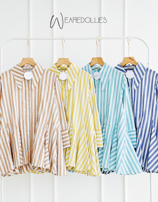 FALNA STRIPES TOP / KEMEJA GARIS GARIS