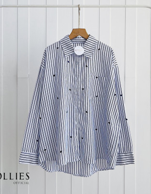 FARTA SHIRT / KEMEJA STRIPES BORDIR LOVE SMALL