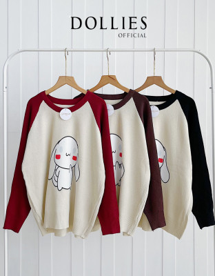 FETY TOP / ATASAN RAJUT RIBB SABLON RABBIT