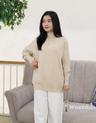 FOXY KNIT BLOUSE / KNIT BLOUSE OVERSIZE