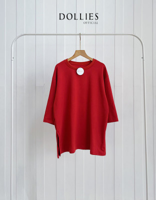 GEDA BOUSE / BLOUSE KAOS MERAH LENGAN 7/8