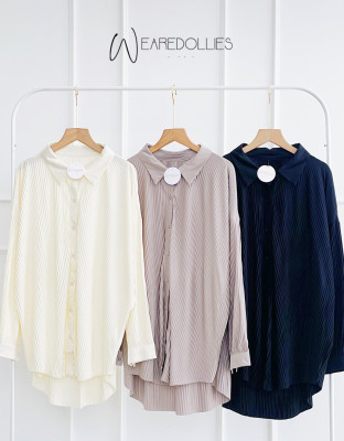 GIVA PLEATES TOP / KEMEJA PRISKET OVERSIZE