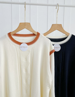 Gracela Knit Blouse / Atasan Blouse Knit mix Cringkle