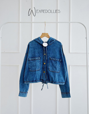 HAZLI CROP JACKET / JACKET HOODIE DENIM