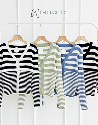 JAVAS STRIPES OUTER / CARDIGAN KNIT