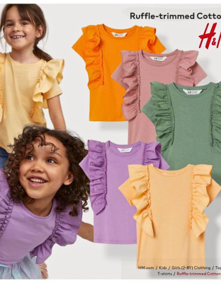 Kaos HM ruffle top anak perempuan