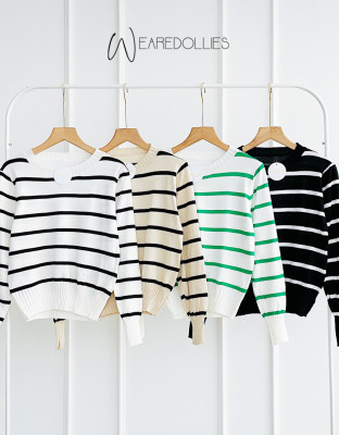 KIOLA KNIT BLOUSE / ATASAN KNIT GARIS