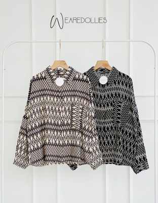 LACTIA TOP / ATASAN MOTIF ZIGZAG