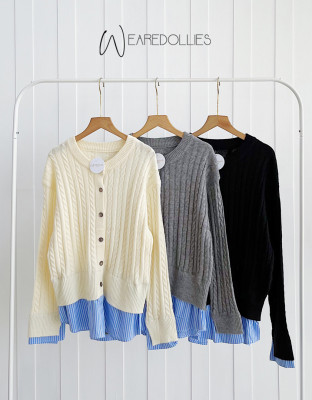 LASSIE KNIT TOP / ATASAN KNIT RAJUT MIX KATUN