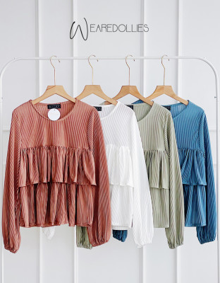 LEEVA PLEATS BLOUSE / ATASAN BASIC