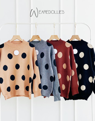 LILA POLKA SWEATER / SWEATER POLKADOT