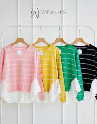 LISA BLOUSE / ATASAN KNIT STRIPES