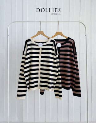 LIVA STRIPES CARDY / CARDIGAN KNIT PREMIUM