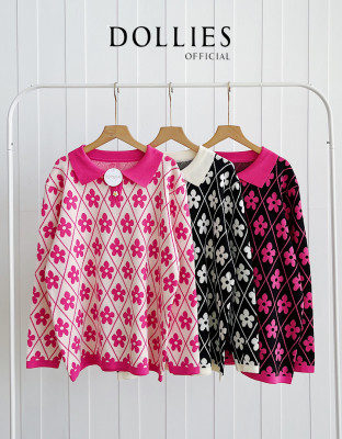 MAENA FLORA TOP / ATASAN KNIT MOTIF BUNGA