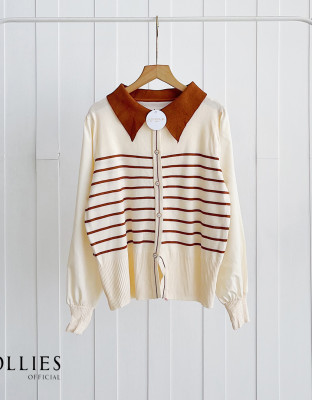 MELKIA KNIT TOP / ATASAN KNIT STRIPES MIX SILK