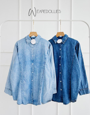 MIA DENIM SHIRT / ATASAN DENIM OVERSIZE