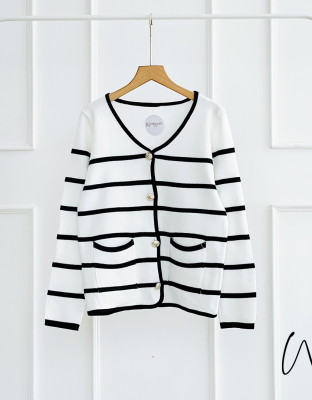 NACILA KNIT OUTER / CARDIGAN STRIPES