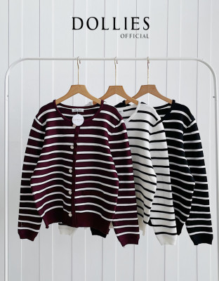 NEZIRA KNIT TOP / CARDIGAN KNIT MOTIF STRIPES