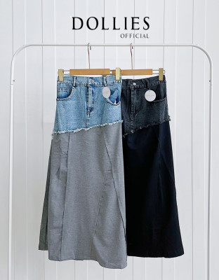 NIMITA SKIRT / ROK DENIM MIX KAOS IMPORT