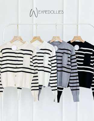 PRAYA KNIT TOP / KNIT STRIPES