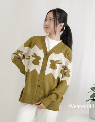 RABBIT KNIT CARDY / CARDIGAN KNIT IMPORT