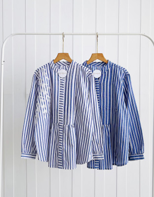 RHEA SHIRT / KEMEJA  STRIPES MX BORDIR EMBROIDERY