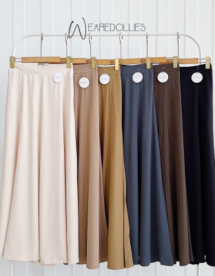 Salica skirt / Rok polos wanita A-line