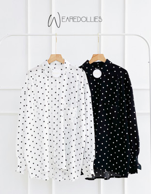 SARA POLKA TOP / KEMEJA POLKA OVERSIZE