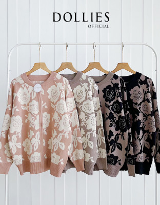 SELA FLORA CARDY / KNIT MOTIF BUNGA IMPORT