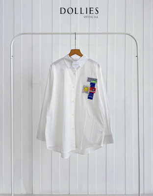 SMILE WHITE SHIRT / KEMEJA PURIH OVERSIZE