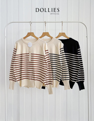 SORA KNIT BLOUSE / BLOUSE MOTIF STRIPES